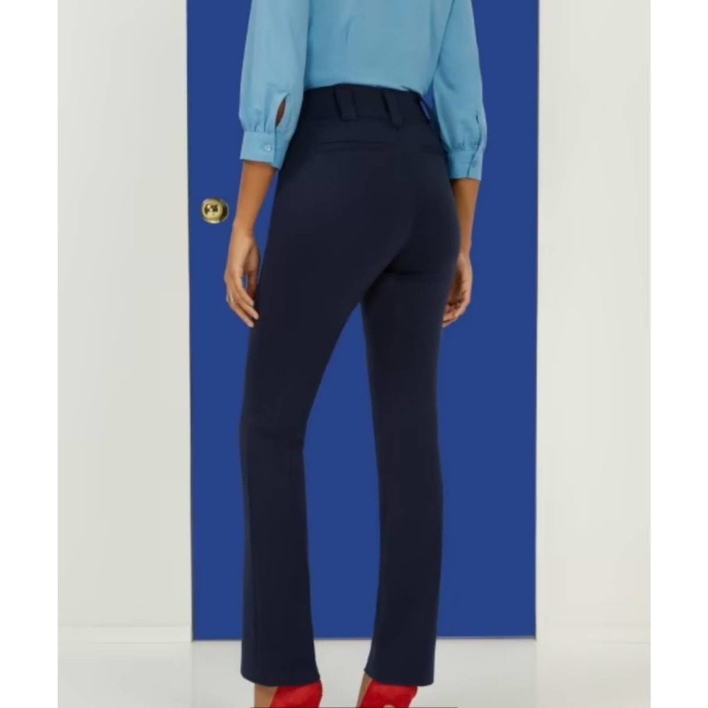 NY & Co Sailor Button High-Waisted Barely Bootcut Pant - Superflex Small Navy - Picture 2 of 12